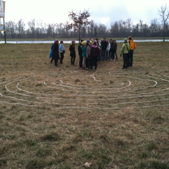 Schüleraustausch Seminar Labyrinth in Breisach